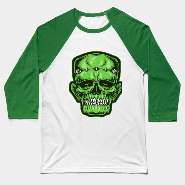 halloween skull horror 2020 Baseball T-Shirt by Amira Fashion 